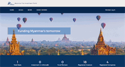 Desktop Screenshot of fundmyanmar.com
